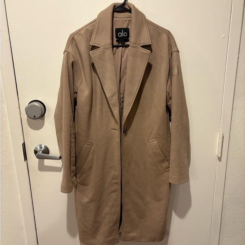 ALO Yoga Taupe VIP Blazer Trench Coat